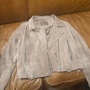 Belstaff Beige Suede Leather Jacket